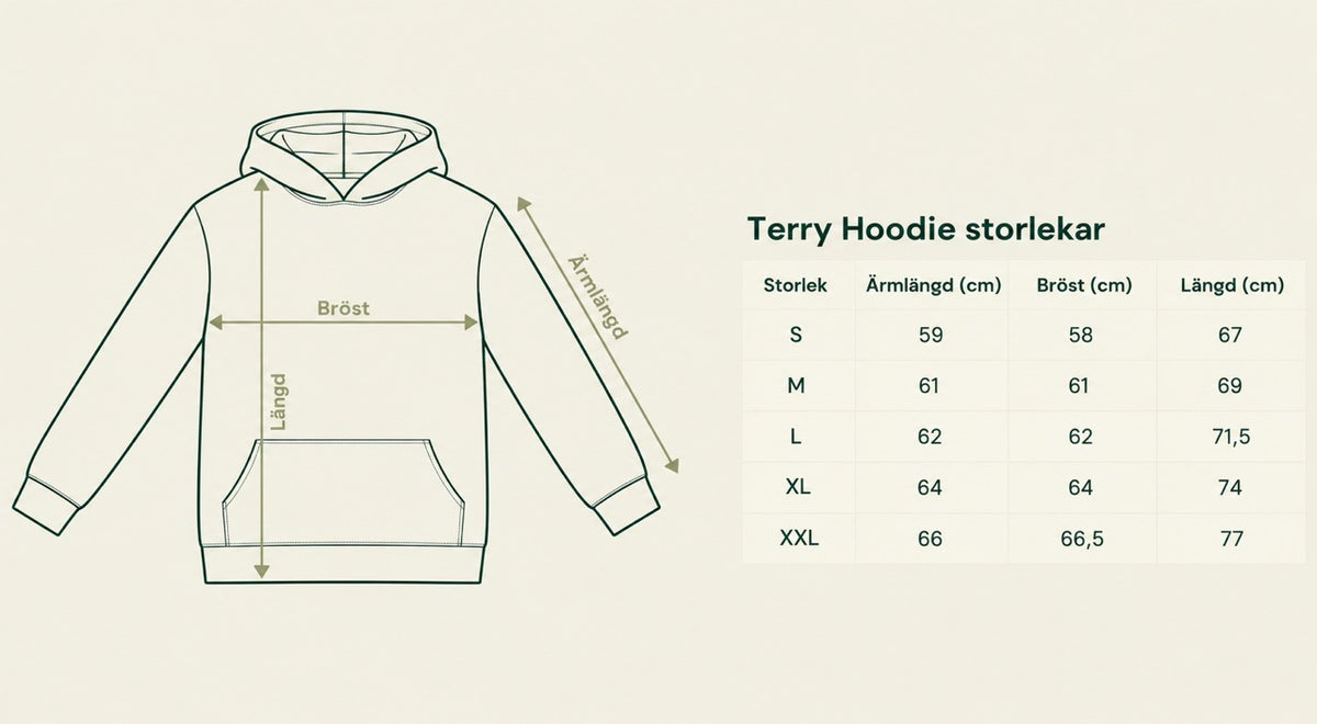 Hoodie Släke Terry, designad på Gotland
