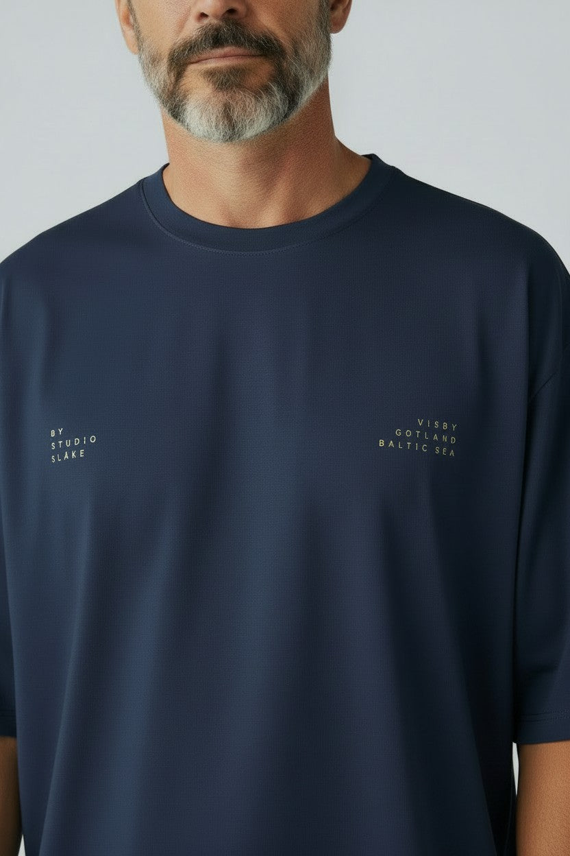 T-shirt - Marinblå med SLÄKE på ryggen-thumbmail-3